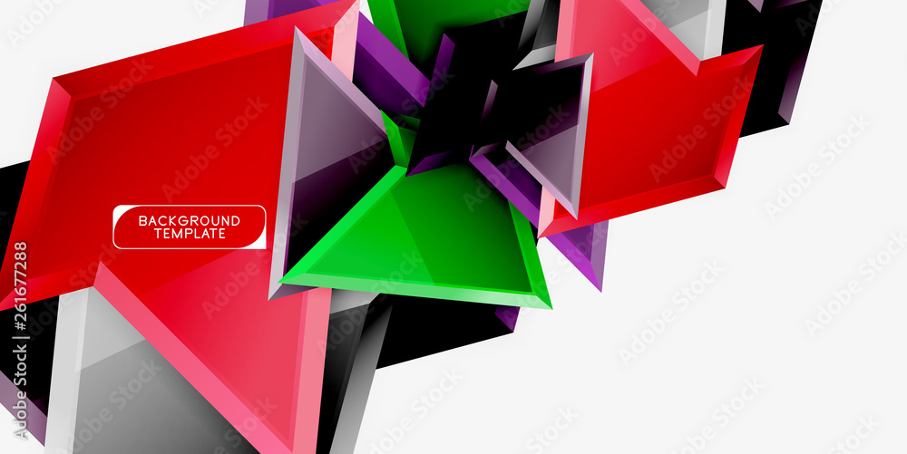 Minimal geometrical triangles with 3d effect abstract background template Minimal geometrical triangles with 3d effect abstract background template