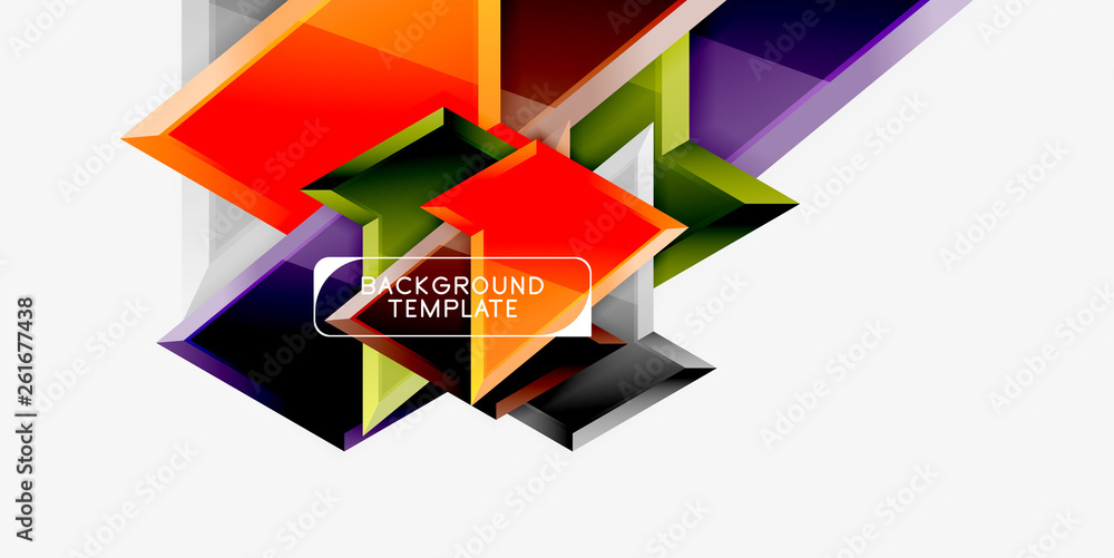 Minimal geometrical triangles with 3d effect abstract background template Minimal geometrical triangles with 3d effect abstract background template