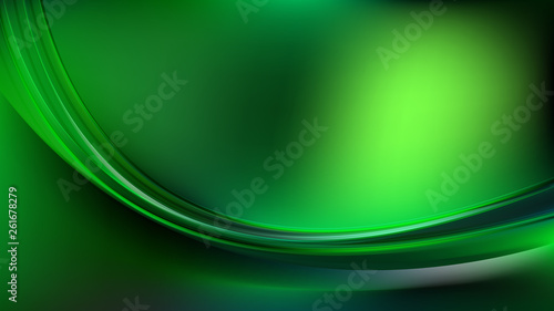 Abstract Cool Green Curve Background