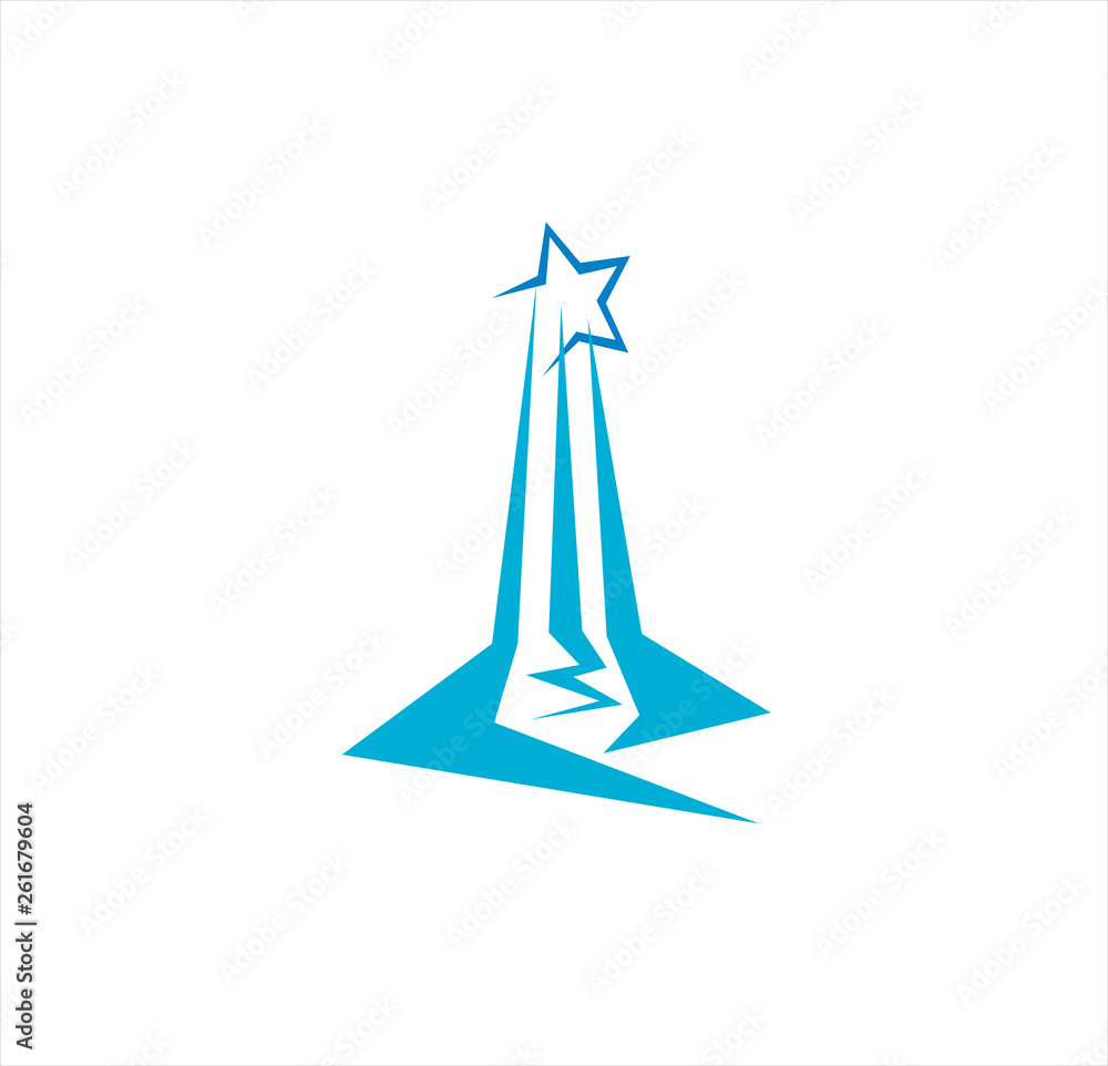 vector logo of abstract line with star symbol for office and business vector logo of abstract line with star symbol for office and business
