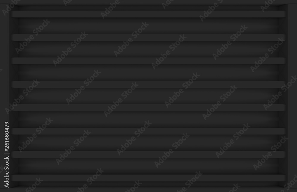 3d rendering. modern dark horizontal parallel bar pattern design wall background. 3d rendering. modern dark horizontal parallel bar pattern design wall background.