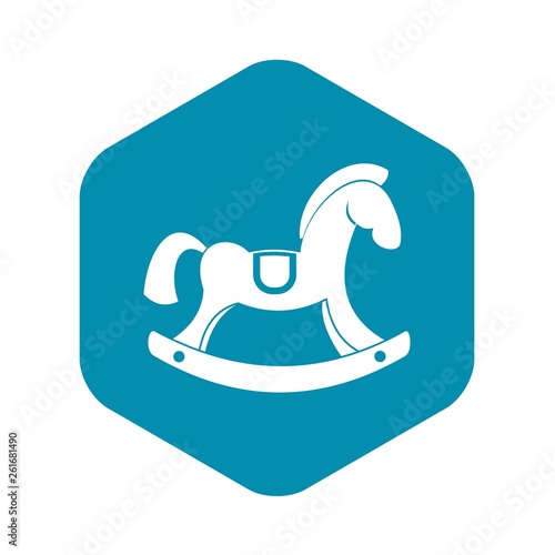 Toy horse icon. Simple illustration of toy horse vector icon for web