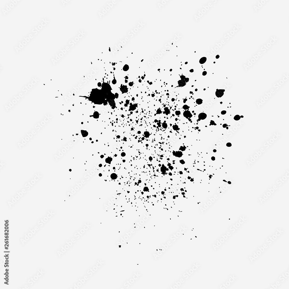 Black ink splash isolated on white backround. Vector. Black ink splash isolated on white backround. Vector.
