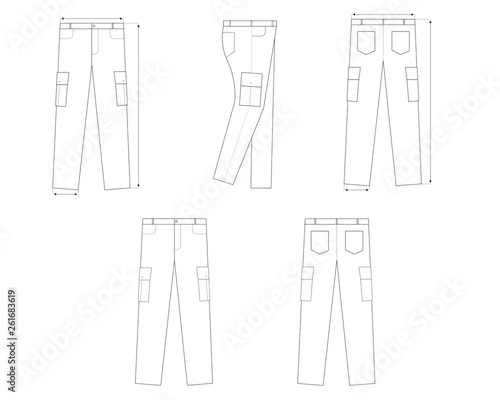 pants vector size chart