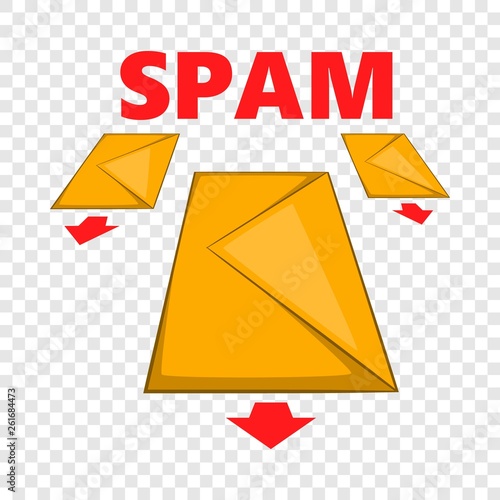 Spam envelopes icon in cartoon style isolated on background for any web design 