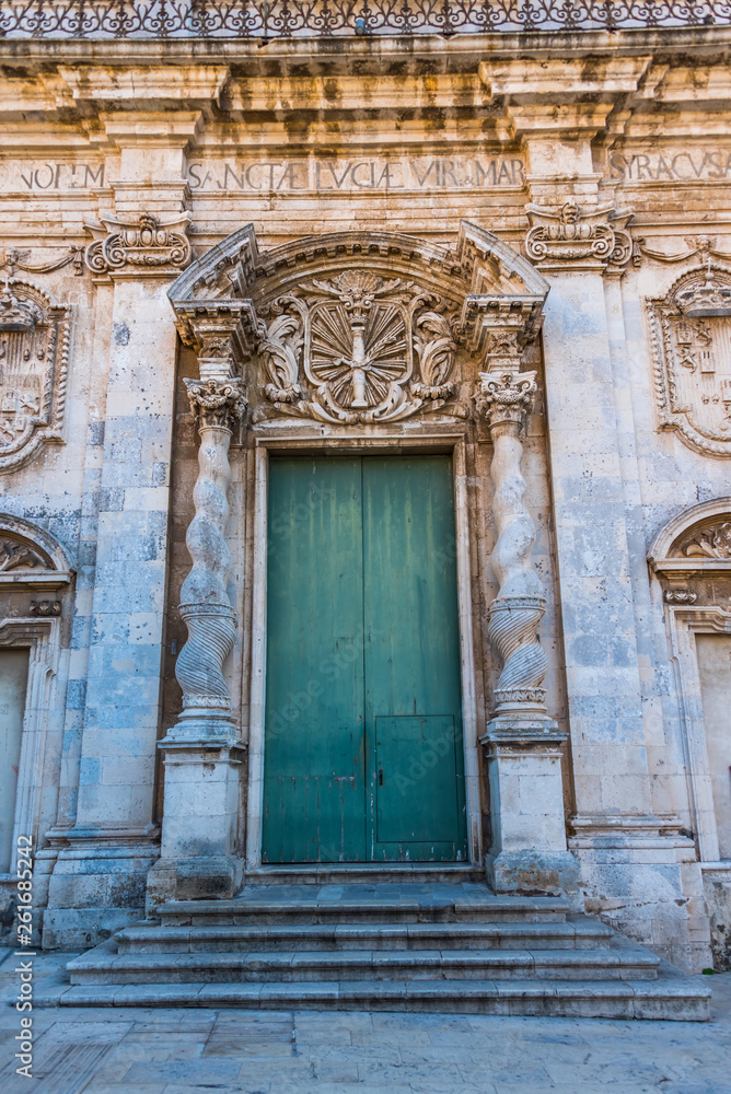 Ancient Door to a Building in Sicily