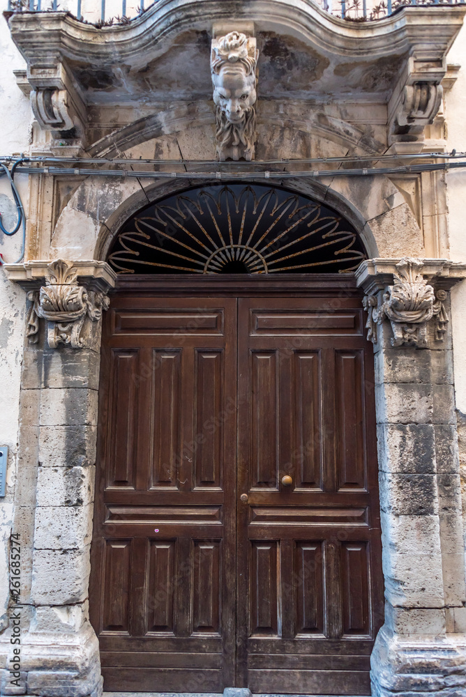 Ancient Door to a Building in Sicily