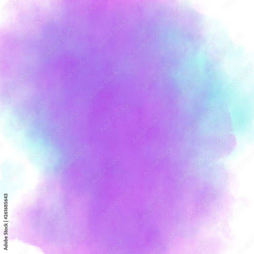 Abstract watercolor background, blue and violet colors