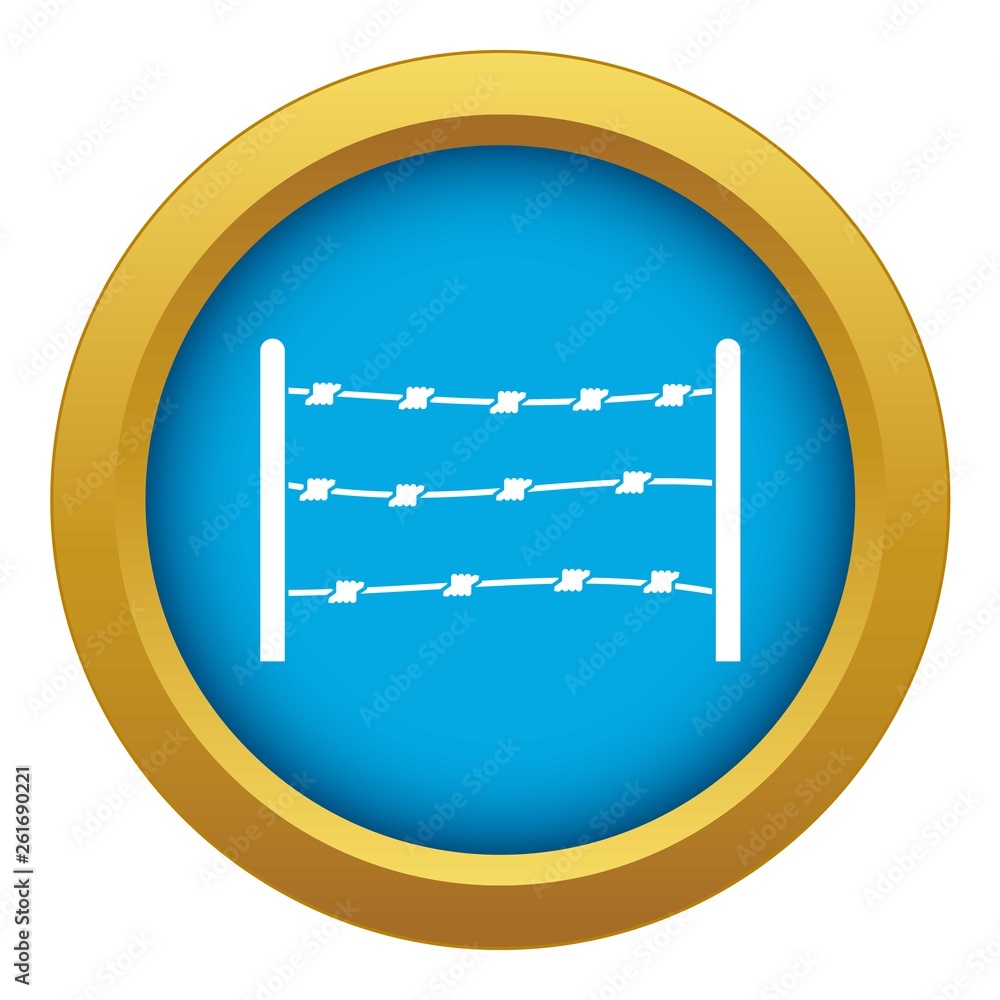 Restricted area icon blue vector isolated on white background for any design Restricted area icon blue vector isolated on white background for any design