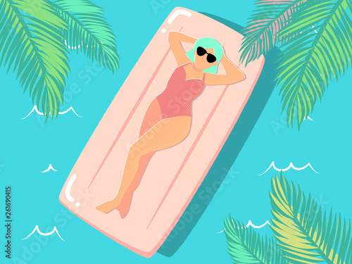 woman in beach resort