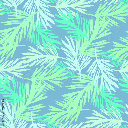 Beautiful Exotic Flowers and Leaves Pattern 