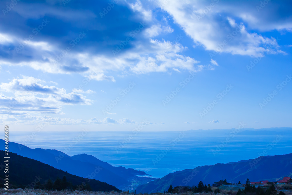 静岡県西伊豆スカイラインの海と空