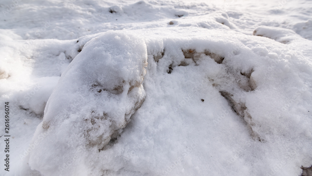 Snowdrift on a clear day