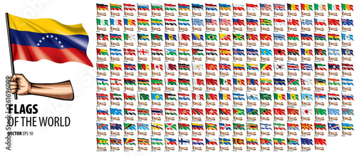 National flags of the countries. Vector illustration on white background