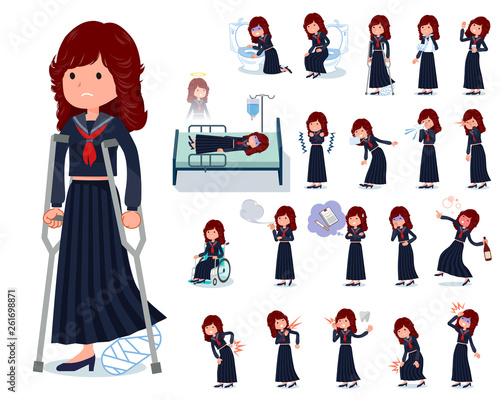 flat type Bad student girl_sickness