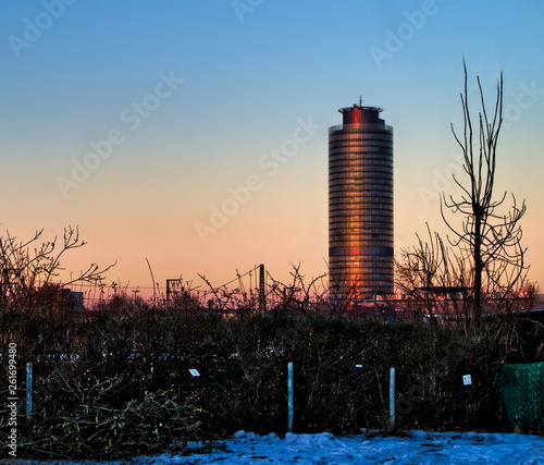 Businesstower im Abendrot photo