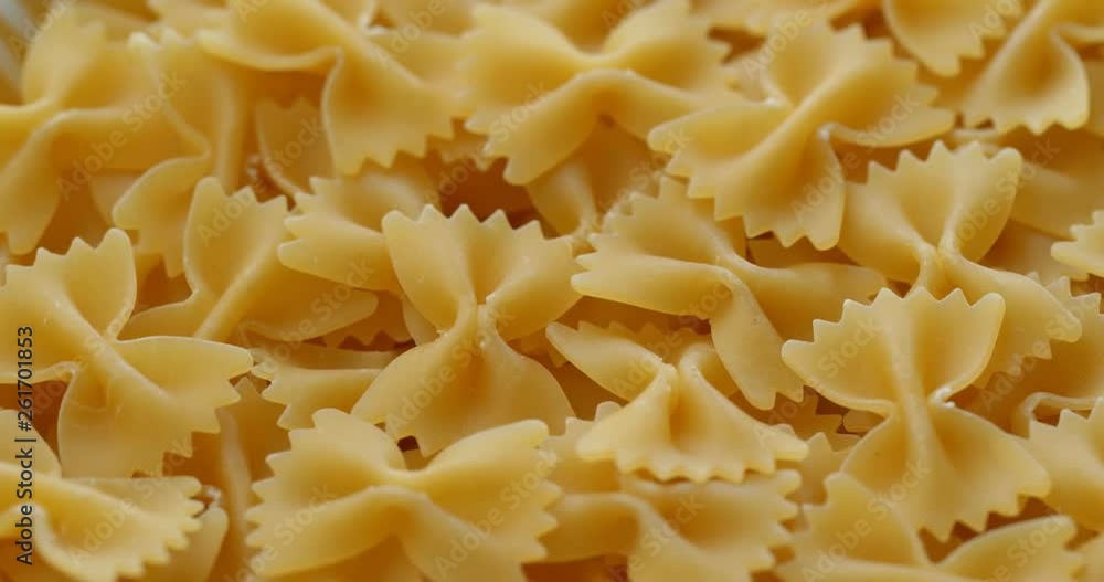 Dry uncooked Farfalle Dry uncooked Farfalle