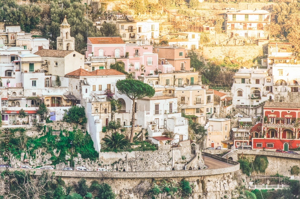 Panorama of the village Positano Itly.