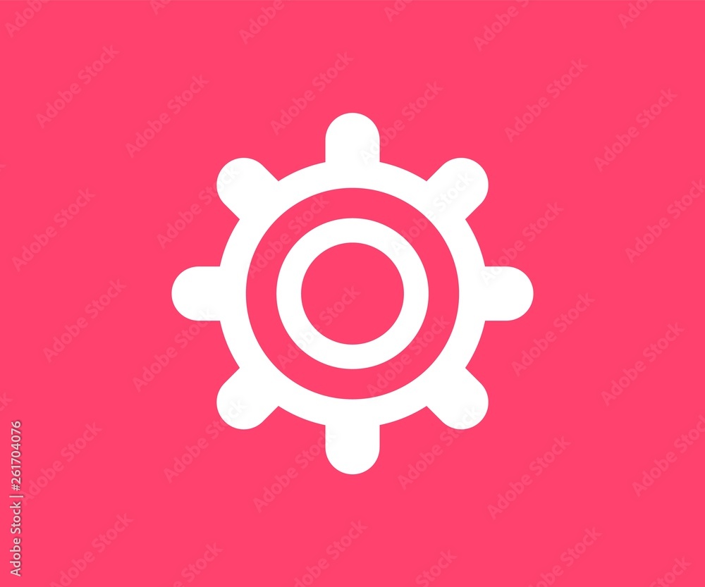 Settings icon. Vector illustration in flat style. Settings icon. Vector illustration in flat style.