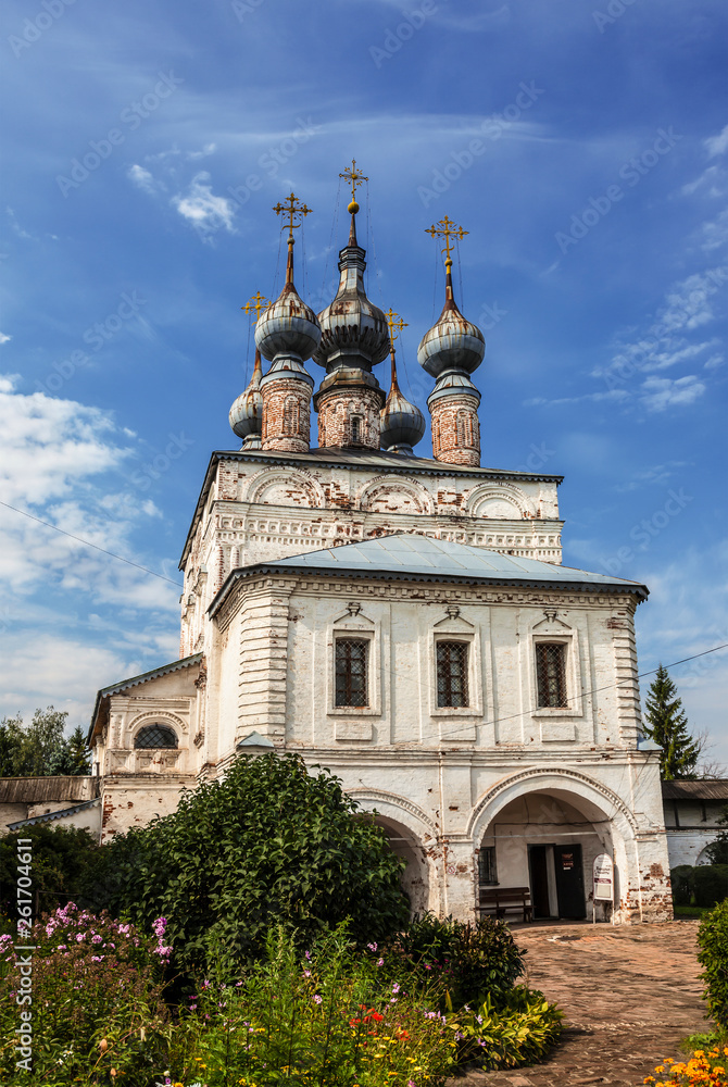 Mikhailo-Arkhangelsk monastery. Gate сhurch of John the Theologian. The city Yuryev-Polsky, Vladimir region Mikhailo-Arkhangelsk monastery. Gate сhurch of John the Theologian. The city Yuryev-Polsky, Vladimir region