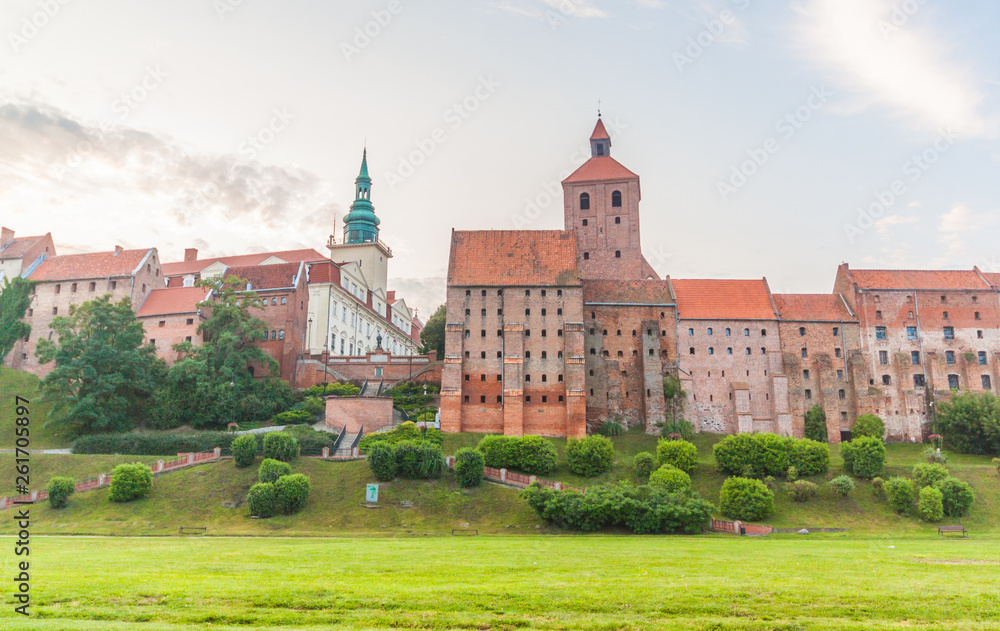 Grudziadz old town at sunrise. Poland