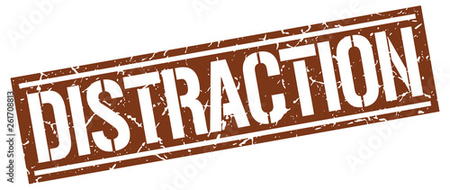 distraction square grunge stamp