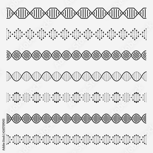 Dna elements. Helix double chromosomes model molecule genome code modification alteration dna cell chain chemistry vector border set