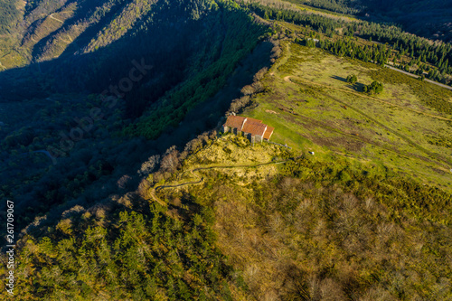 Hermitage in Kolitza peak in Balmaseda, Basque Country, Spain