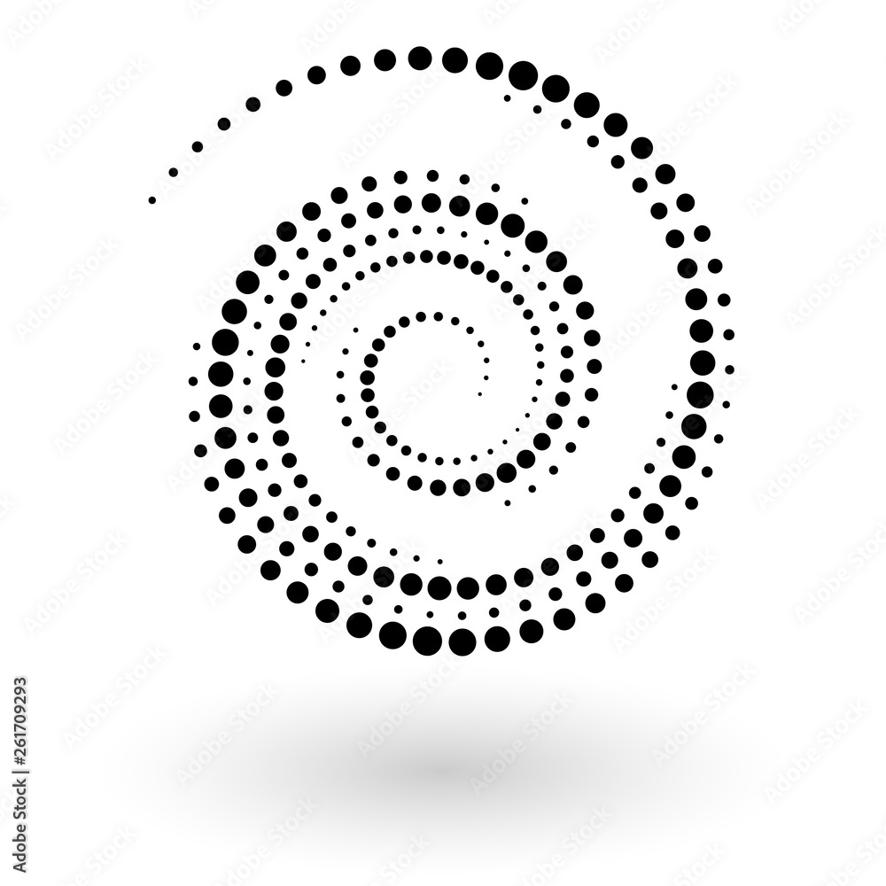 Abstract vector background with halftone dots circle. Creative geometric pattern