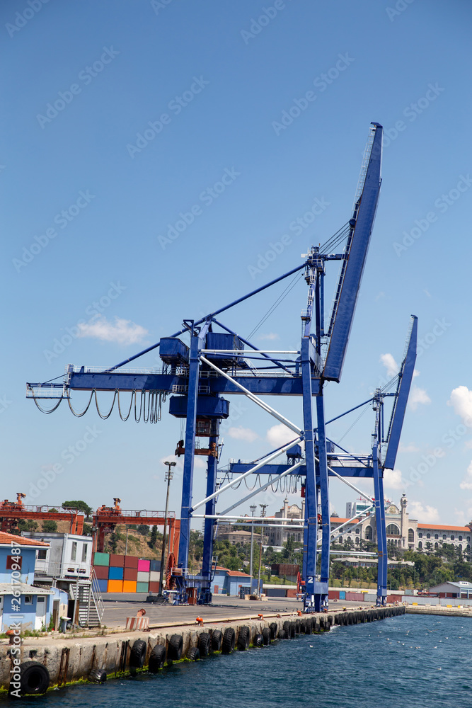 Blue Port Cranes