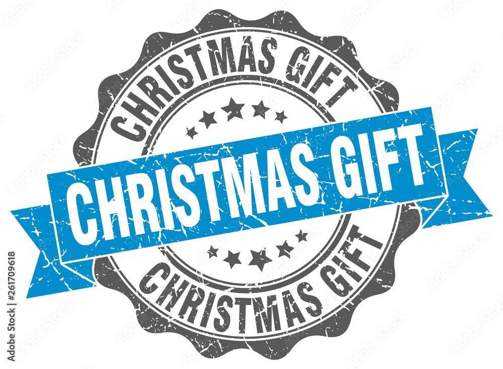 Fototapeta premium christmas gift stamp. sign. seal