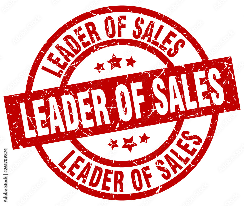 leader of sales round red grunge stamp leader of sales round red grunge stamp