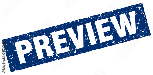 square grunge blue preview stamp