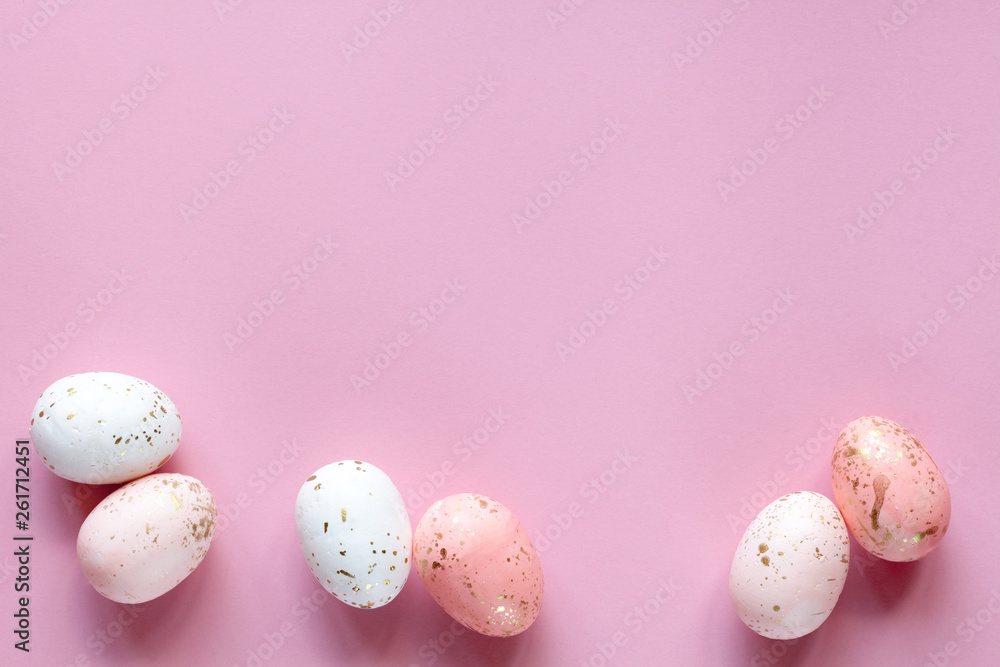 Easter background with eggs. Spring concept
