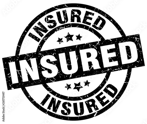 insured round grunge black stamp