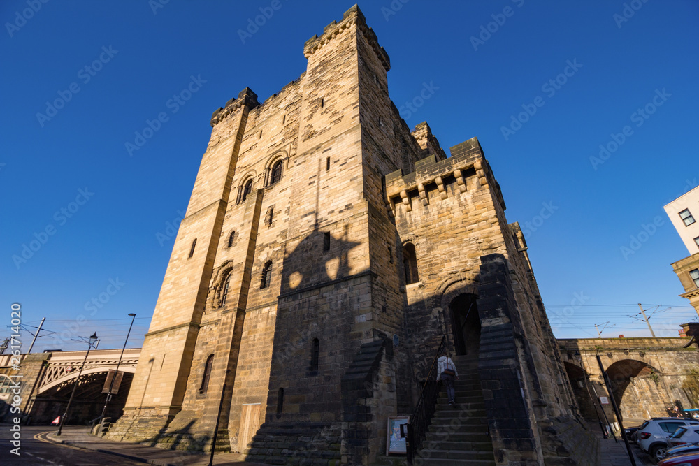 Norman aged castle keep in Newcastle upon Tyne