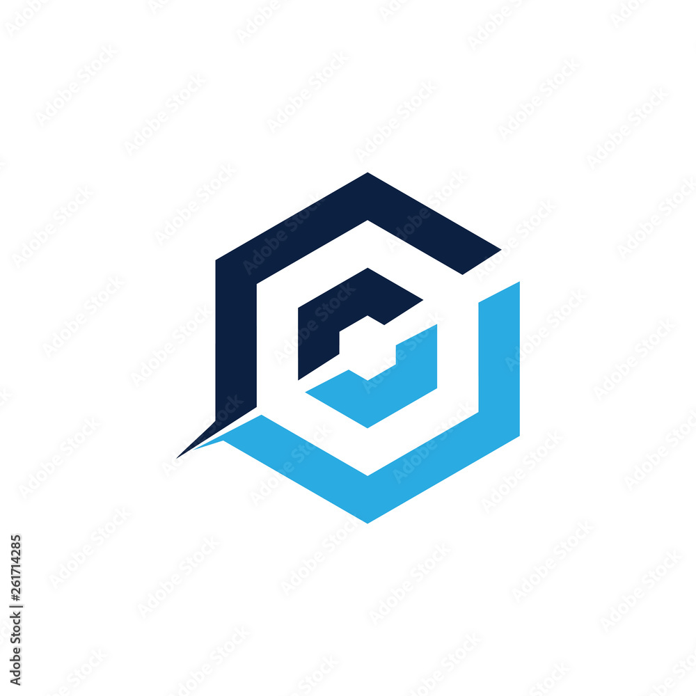 letter c simple geometric hexagonal logo vector letter c simple geometric hexagonal logo vector