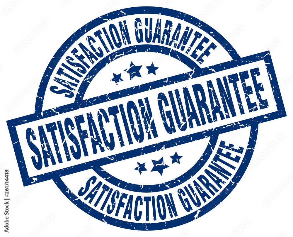Fototapeta premium satisfaction guarantee blue round grunge stamp