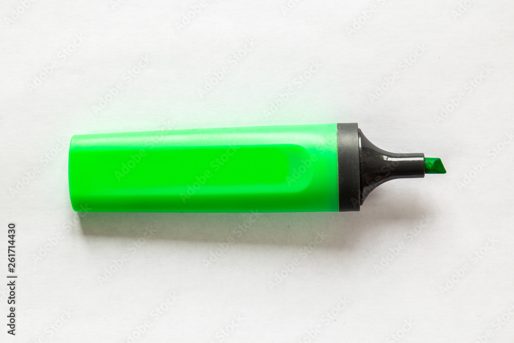green highlighter isolated on white background green highlighter isolated on white background