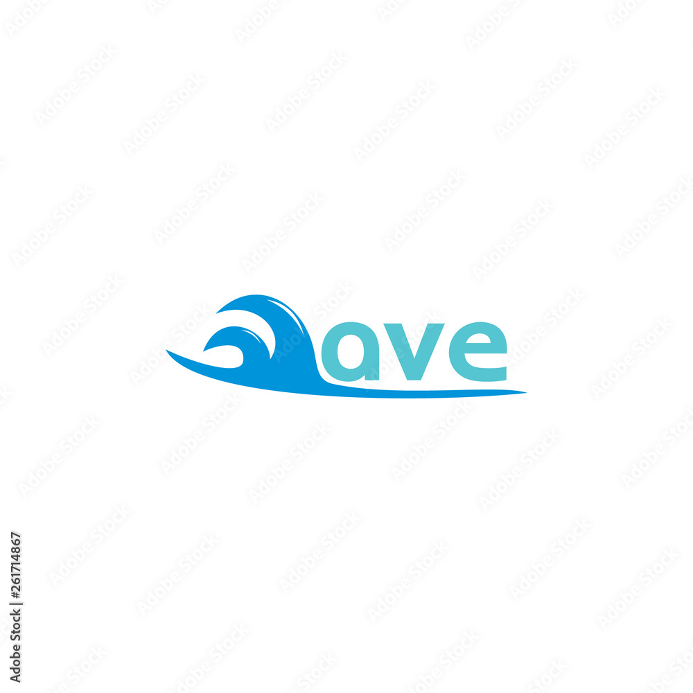 Fototapeta premium letter w text wave logo vector