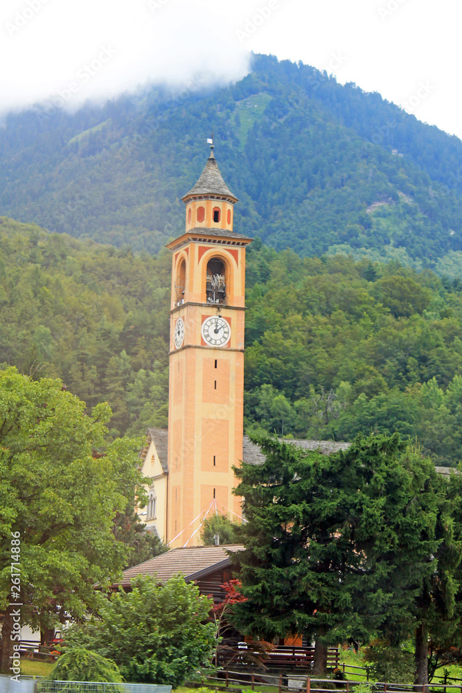 Italian village in the foothills of the Alps Italian village in the foothills of the Alps