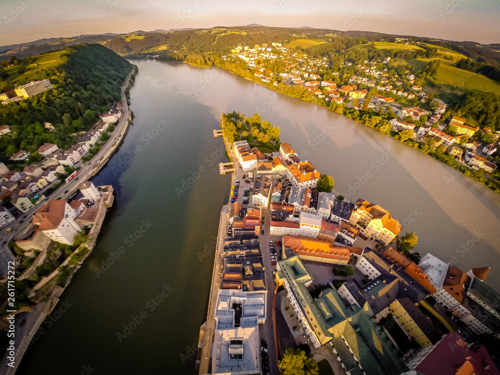 Dreiflüsseeck Passau Stock Photo | Adobe Stock