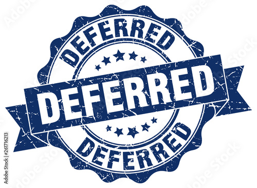 deferred stamp. sign. seal