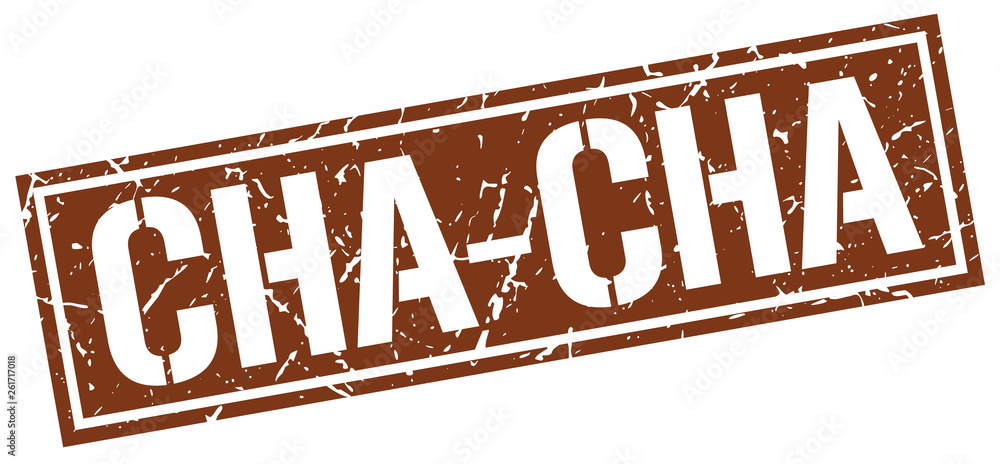 Fototapeta premium cha-cha square grunge stamp