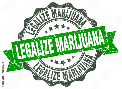 legalize marijuana stamp. sign. seal
