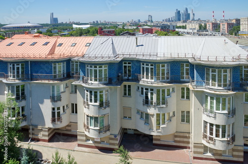 Moscow, Russia - June 15, 2018: Elite residential complex on Andreevskaya embankment   © koromelena