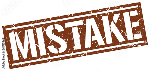 mistake square grunge stamp