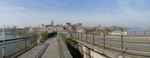 Mantova skyline from the end of St. George bridge