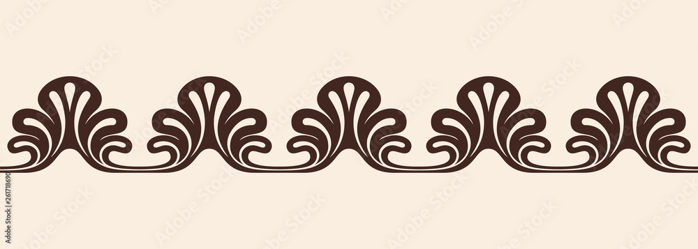 Seamless ancient greek ornament isolated on beige background.