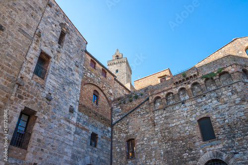 San Gimignano, Tuscany, Italy. San Gimignano is typical Tuscan medieval town in Italy. © cone88